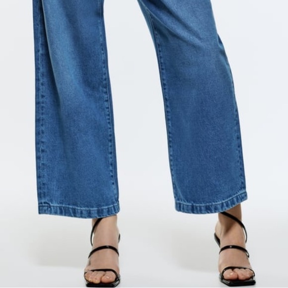 ZARA Mid Length Culotte Jeans BNWT - Picture 2 of 5